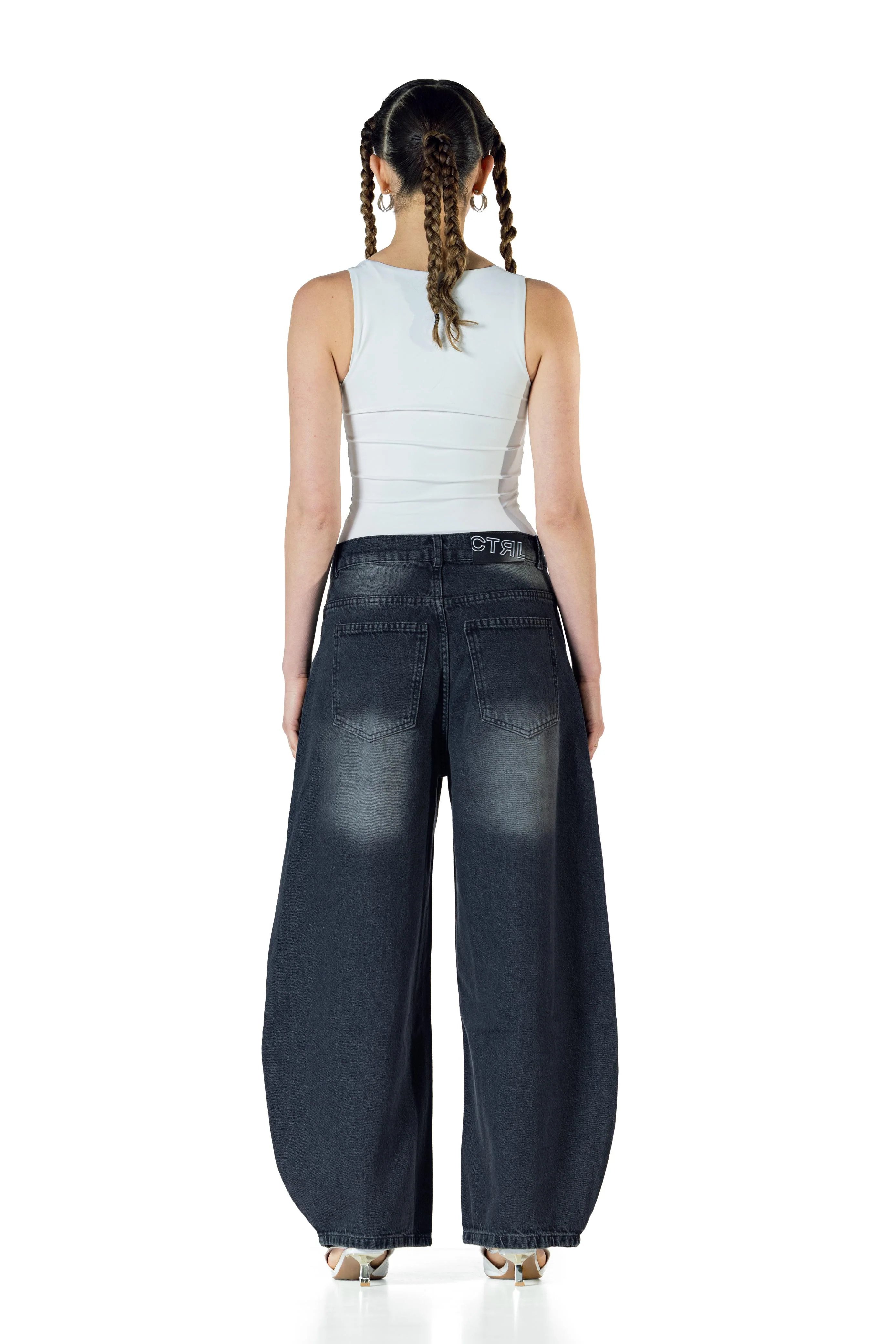 Baggy Fit - Black Washed Denim - Image 11