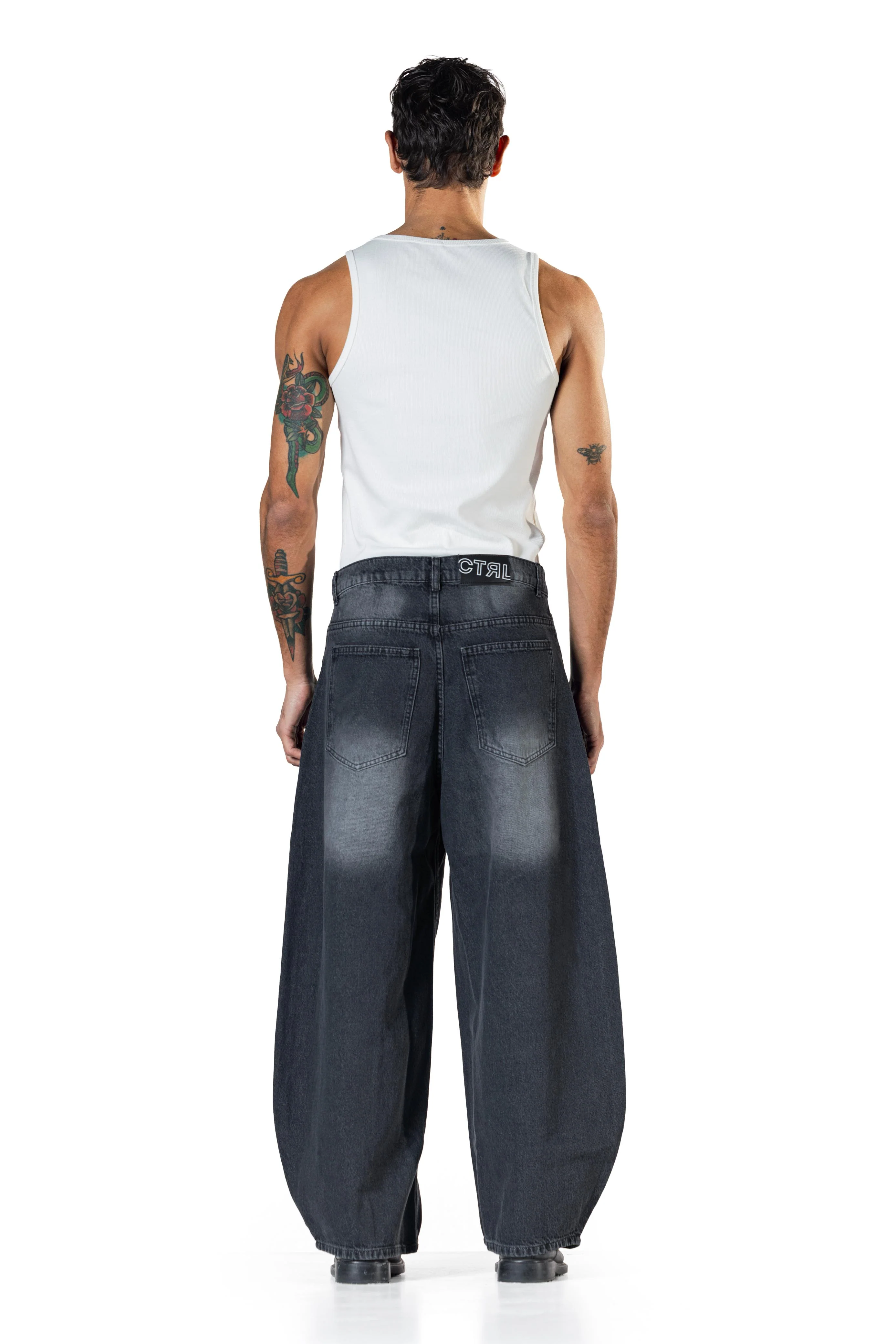 Baggy Fit - Black Washed Denim - Image 5