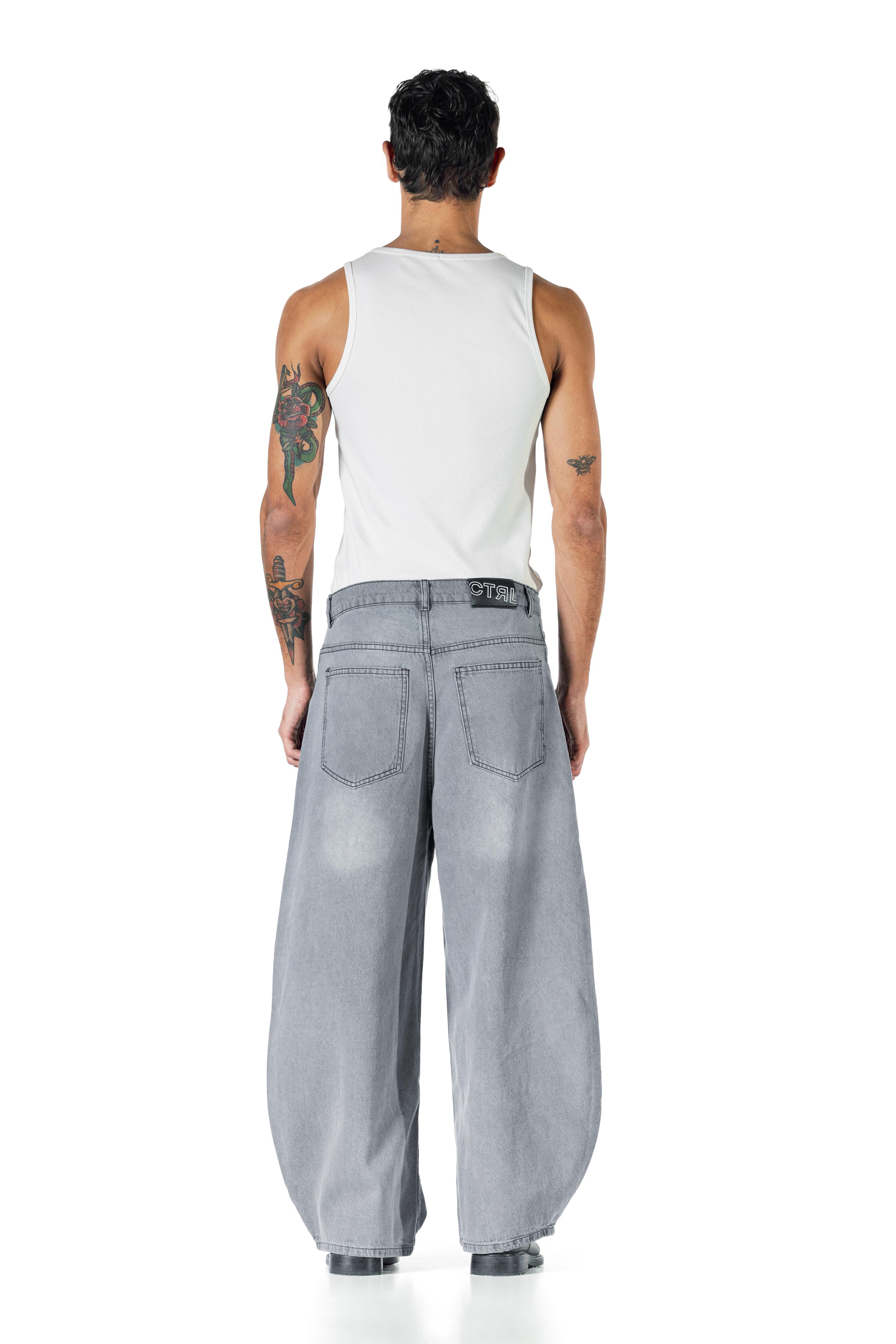 Baggy Fit - Grey Washed Denim - Image 5