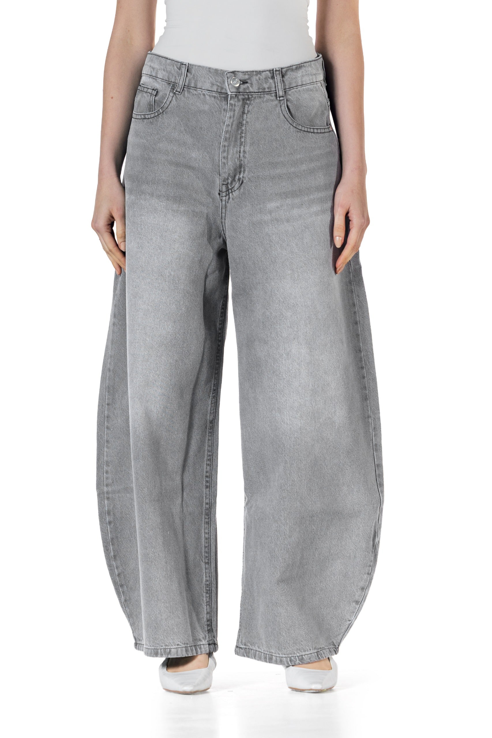 Baggy Fit - Grey Washed Denim - Image 8