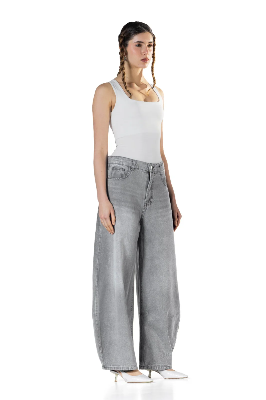 Baggy Fit - Grey Washed Denim - Image 9
