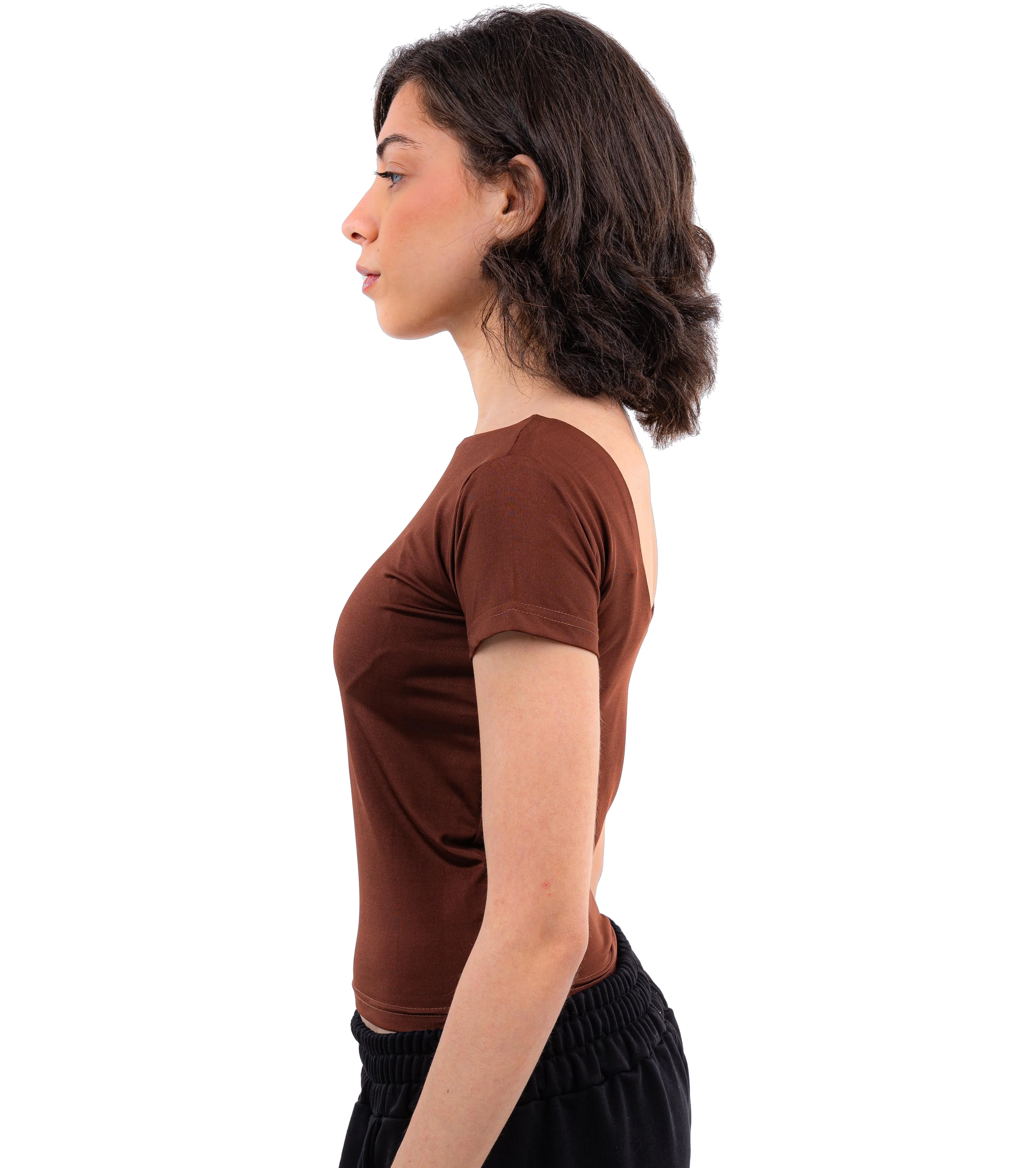 Initials Backless Short Sleeves Top - Image 39