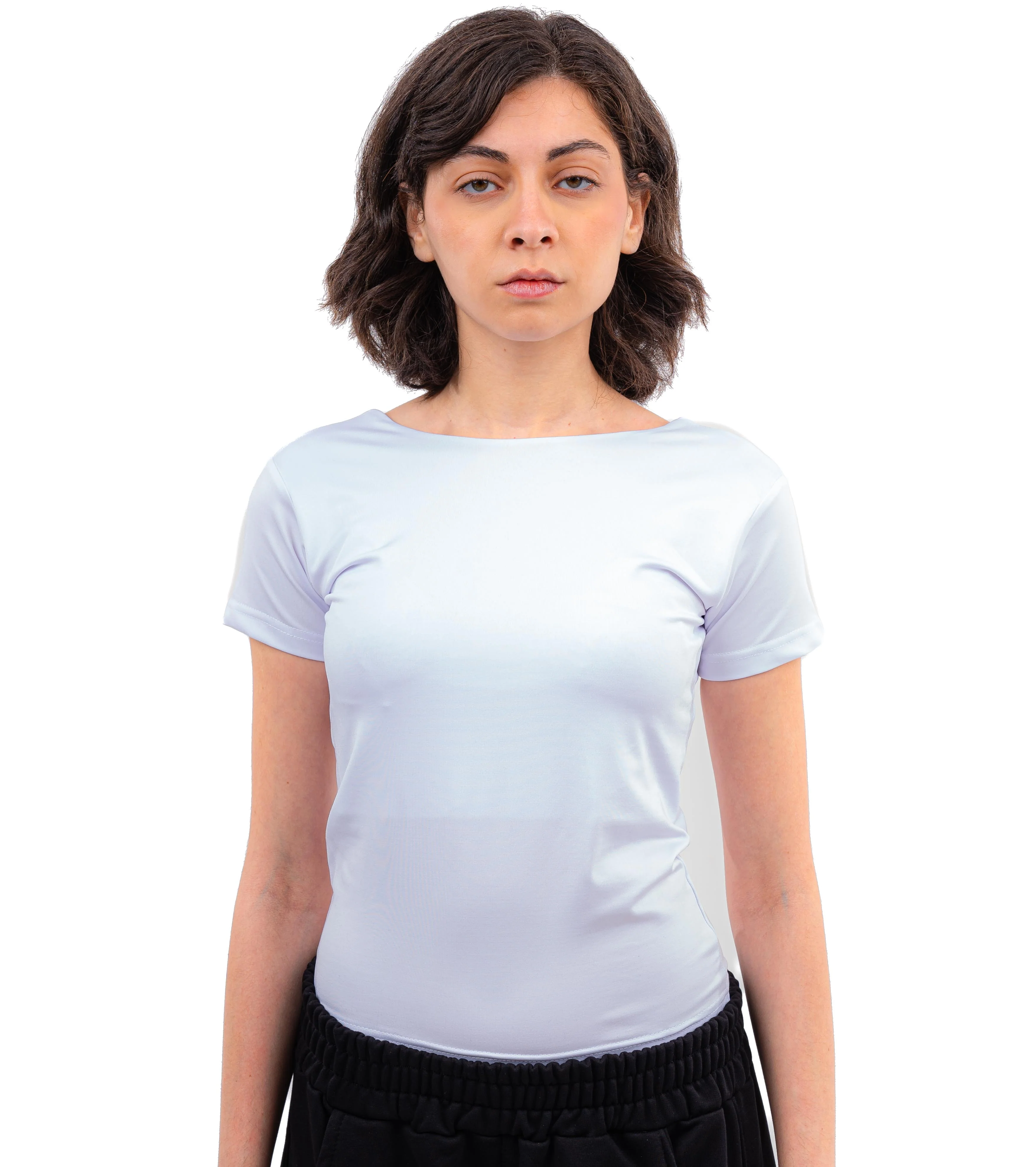 Initials Backless Short Sleeves Top - Image 8