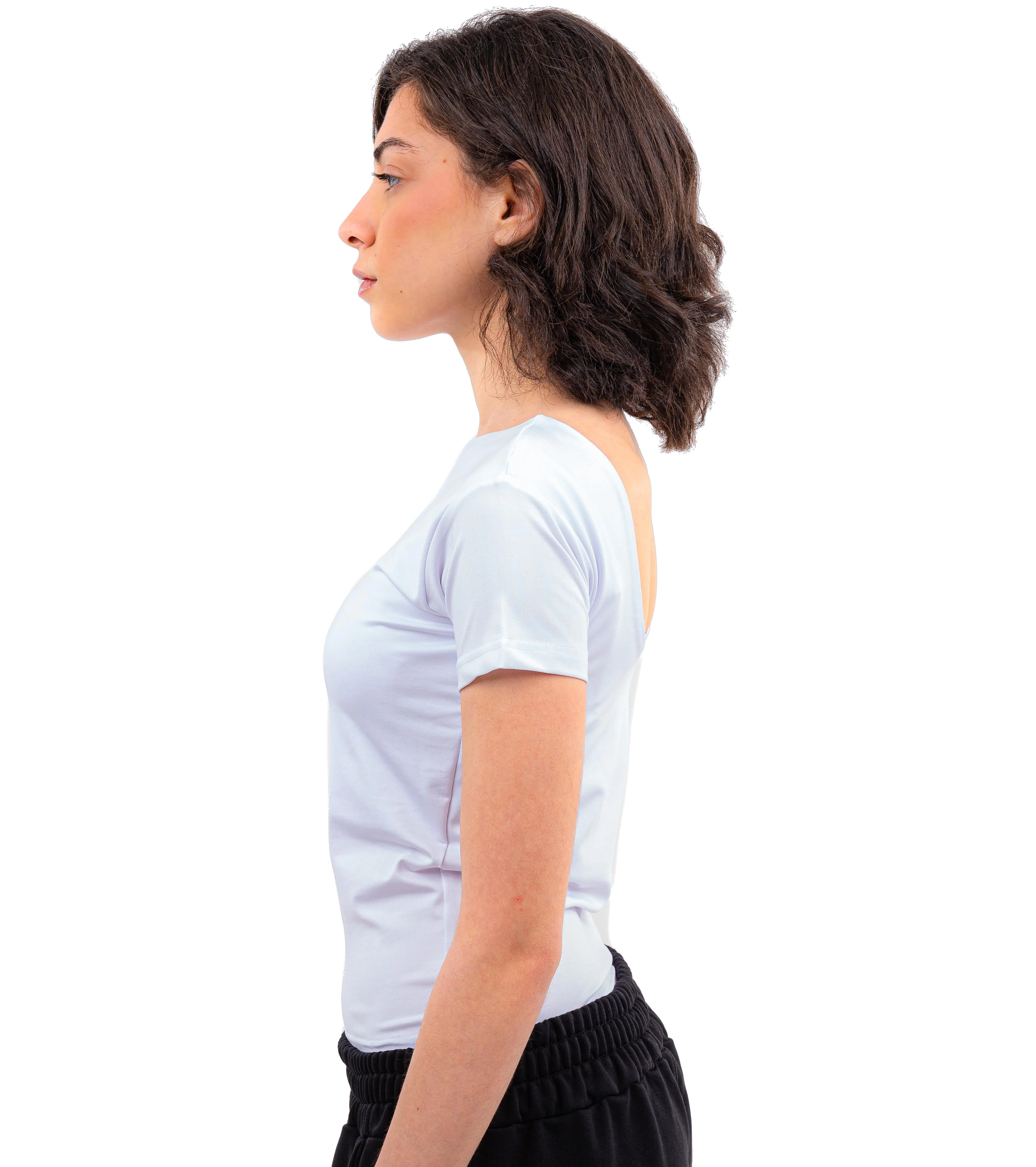 Initials Backless Short Sleeves Top - Image 9