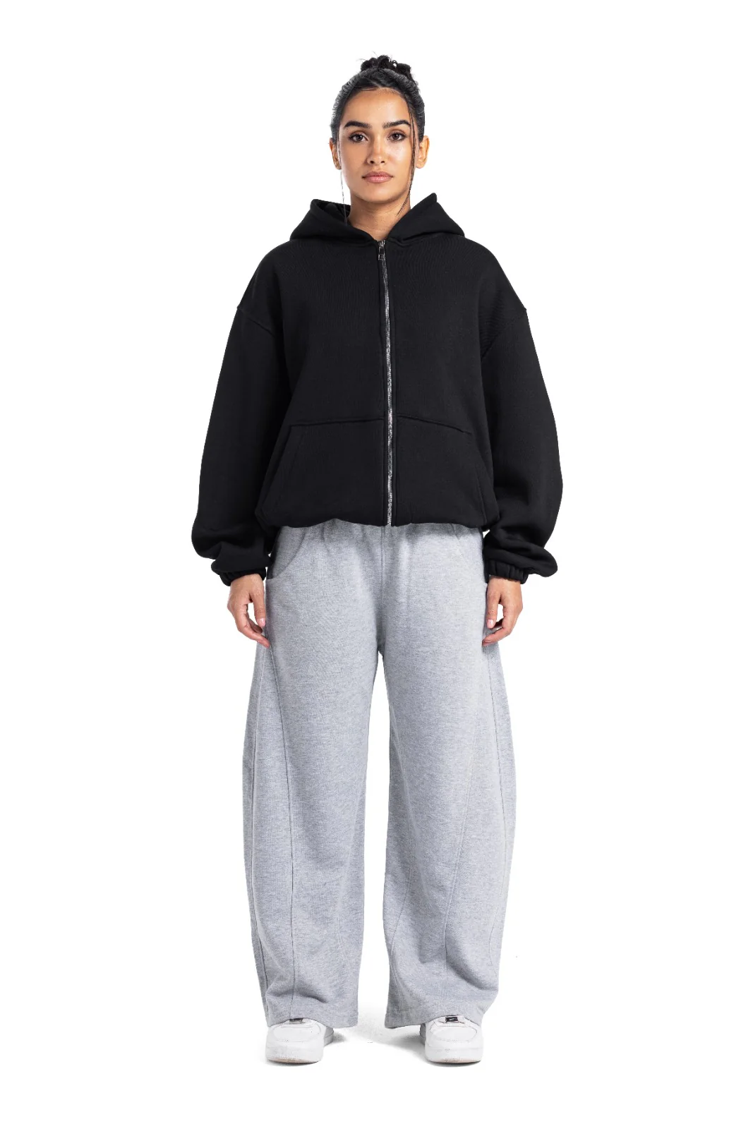 Initials Boxy Zip-Up Sweater - Image 8