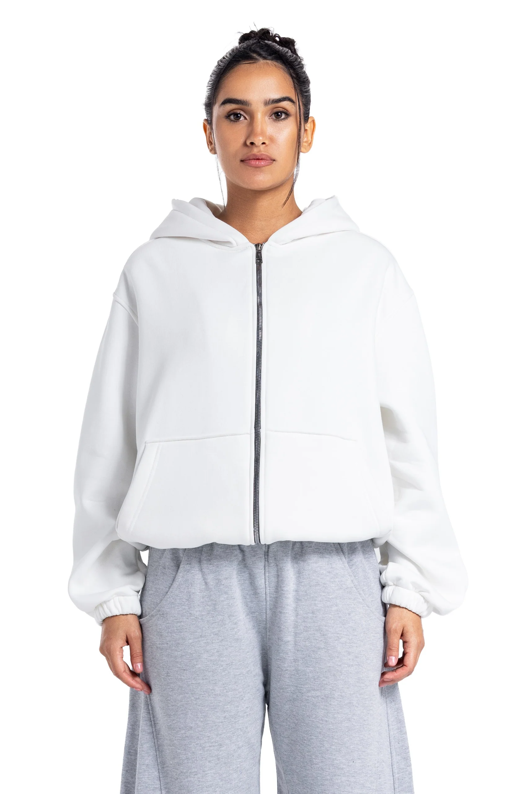 Initials Boxy Zip-Up Sweater - Image 13