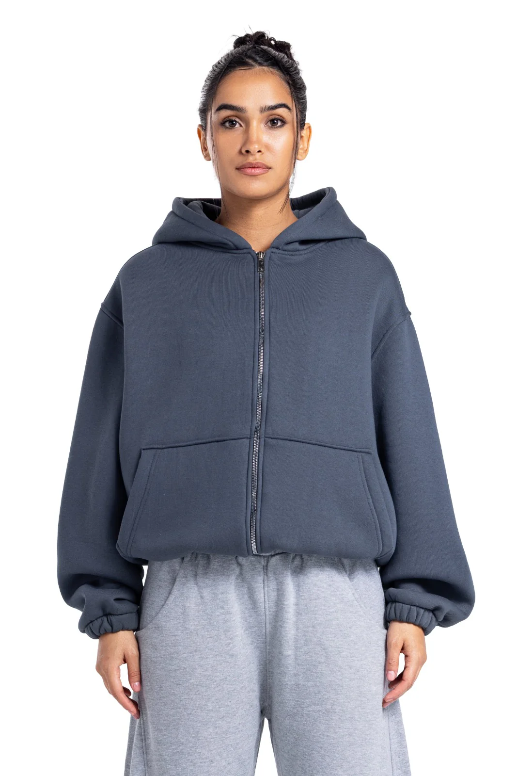 Initials Boxy Zip-Up Sweater - Image 36