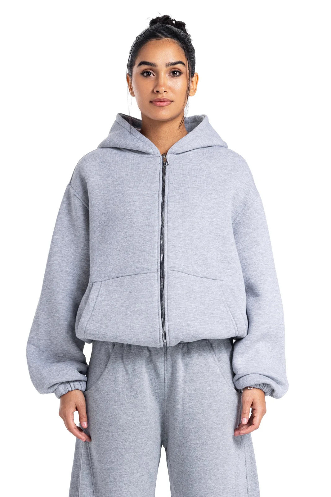 Initials Boxy Zip-Up Sweater - Image 21