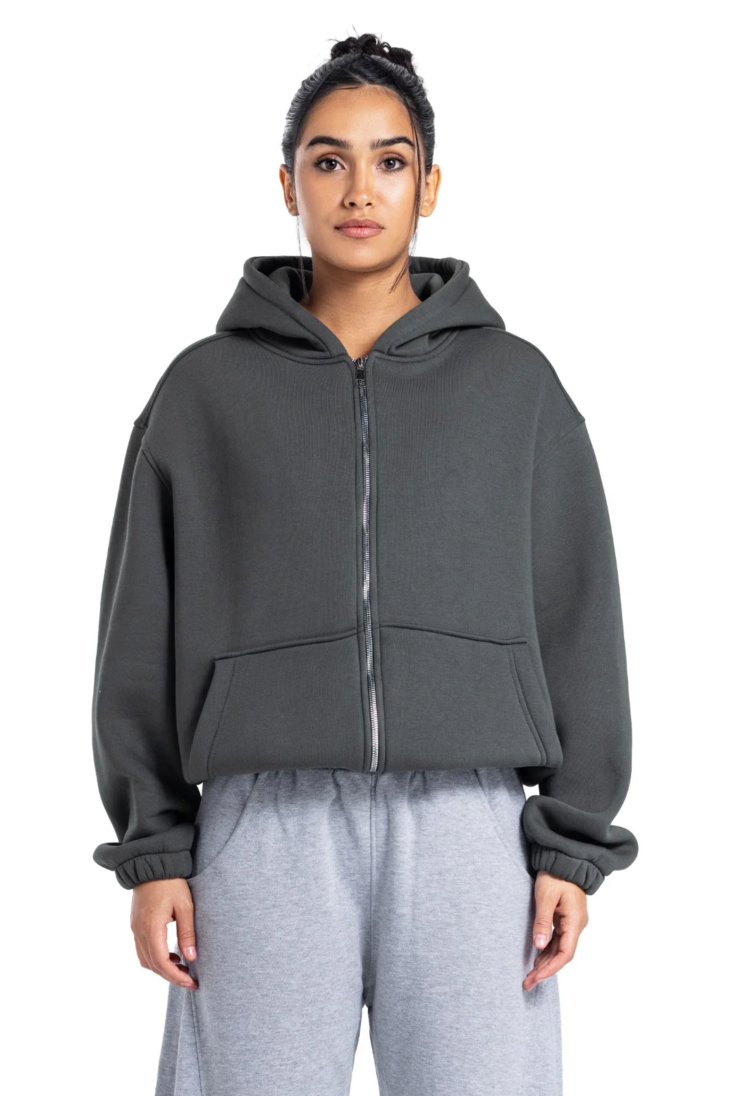 Initials Boxy Zip-Up Sweater - Image 44