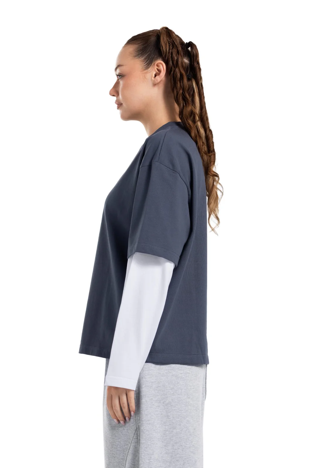 Initials Double Sleeve Boxy T-shirt - Image 6