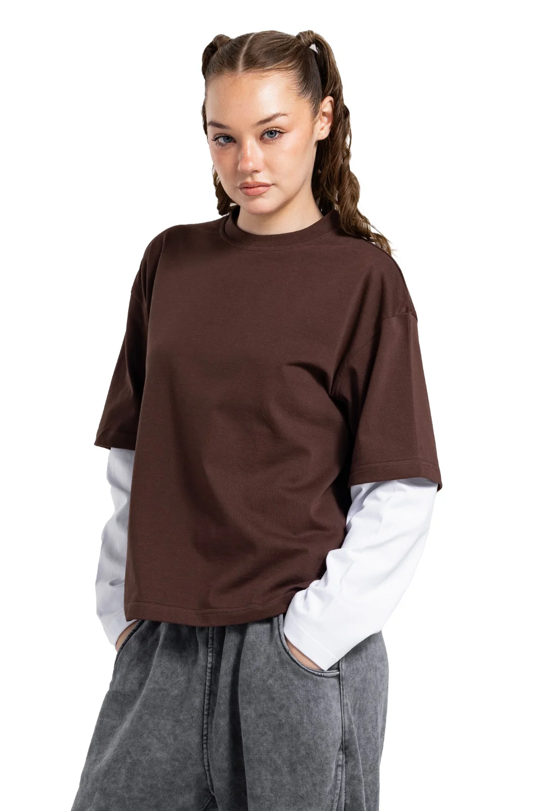 Initials Double Sleeve Boxy T-shirt - Image 31