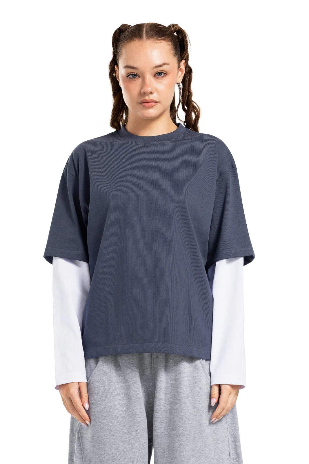 Initials Double Sleeve Boxy T-shirt - Image 5