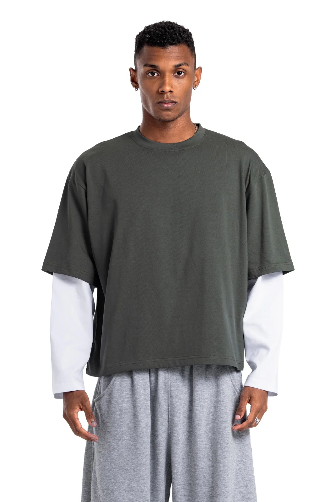 Initials Double Sleeve Boxy T-shirt - Image 18