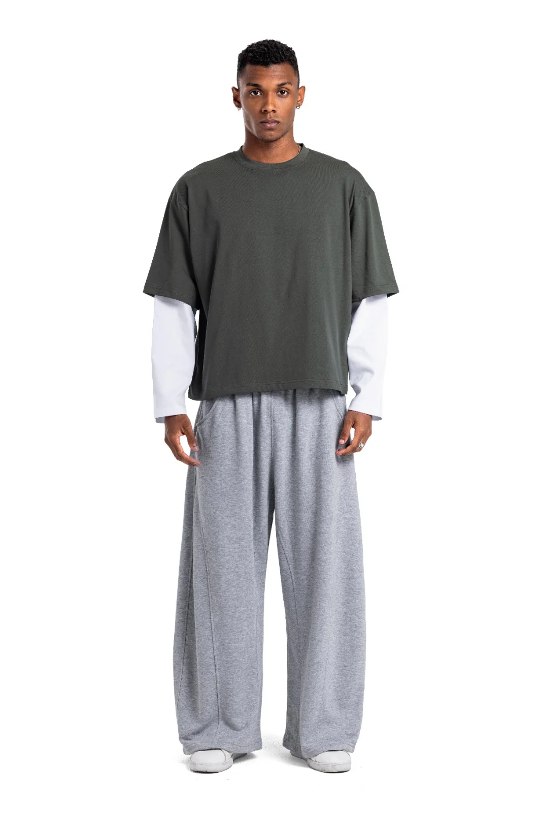 Initials Double Sleeve Boxy T-shirt - Image 21