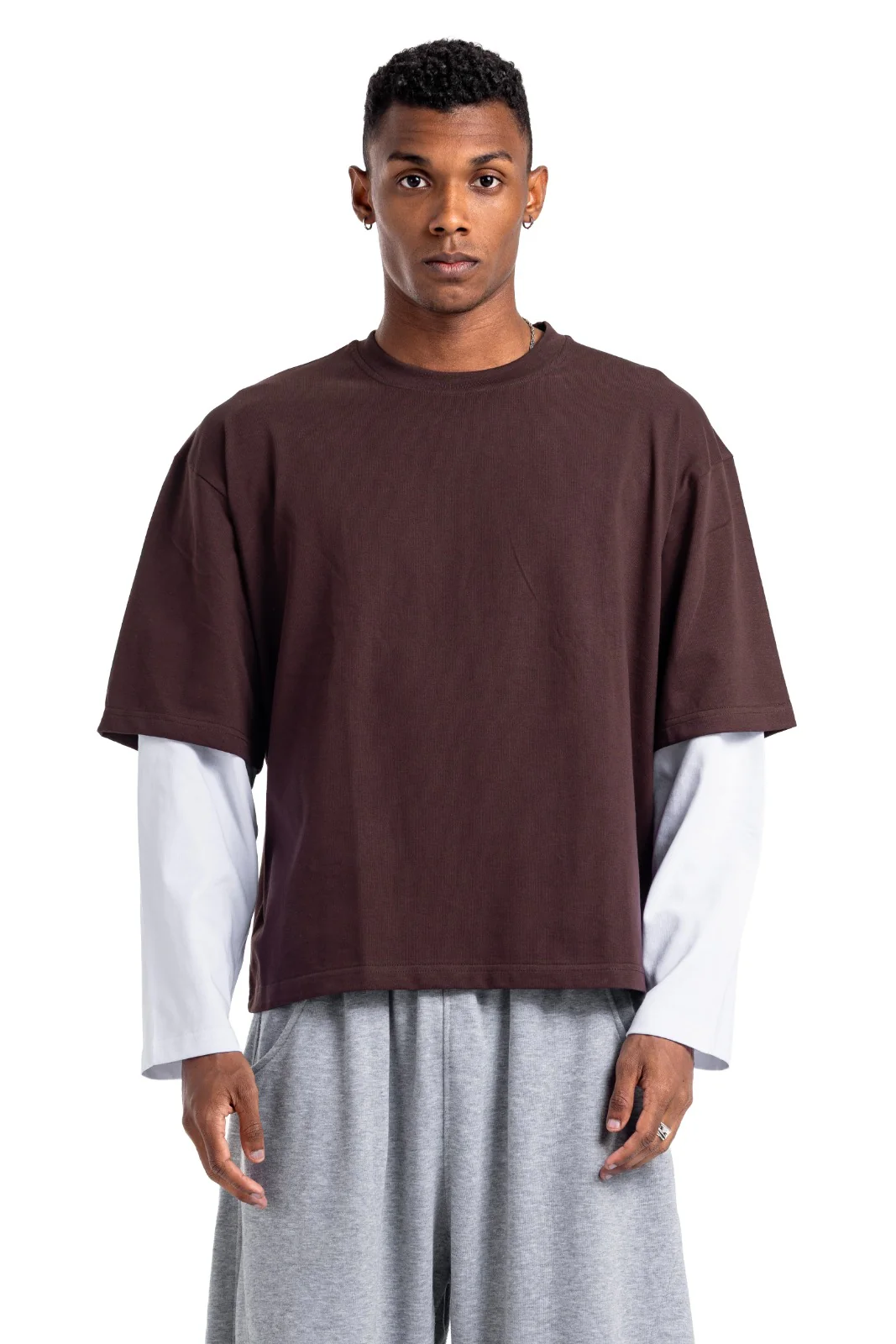 Initials Double Sleeve Boxy T-shirt - Image 27