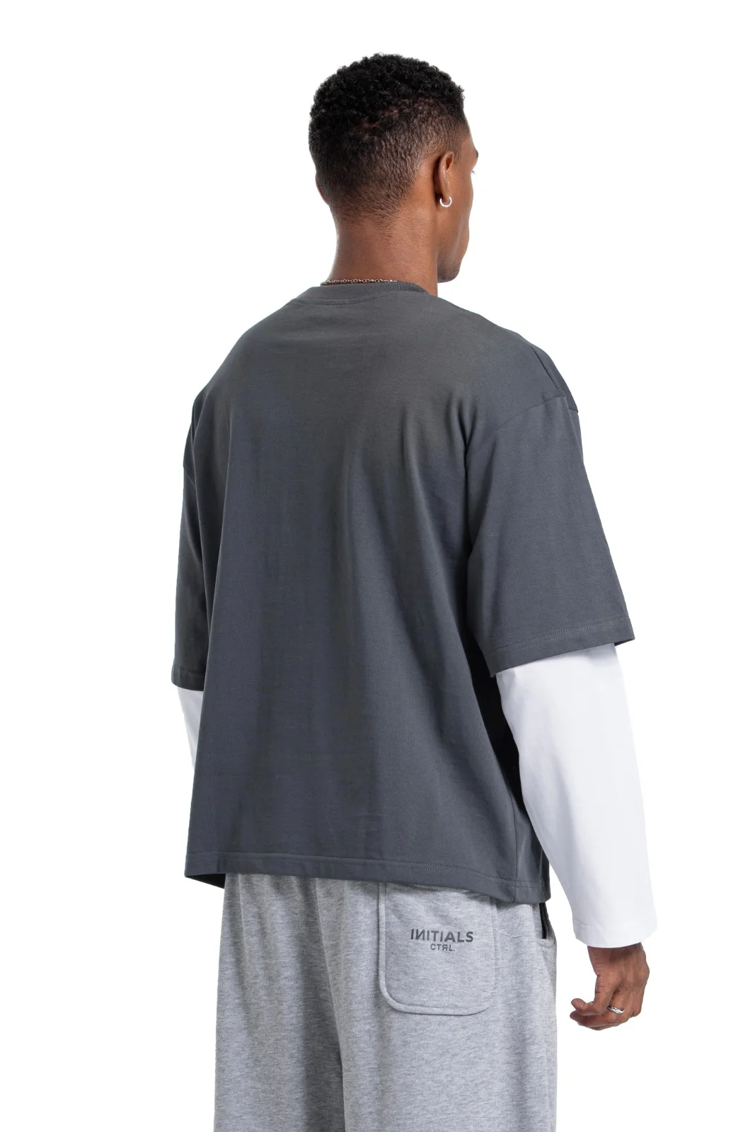 Initials Double Sleeve Boxy T-shirt - Image 3