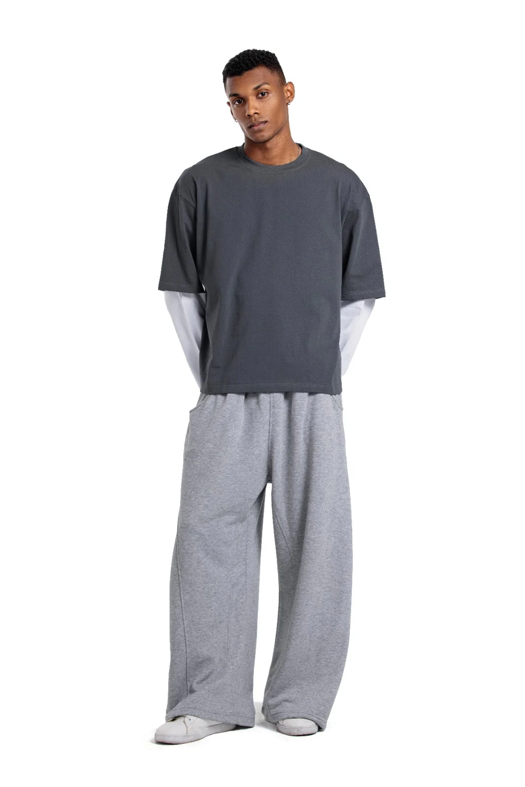 Initials Double Sleeve Boxy T-shirt - Image 4