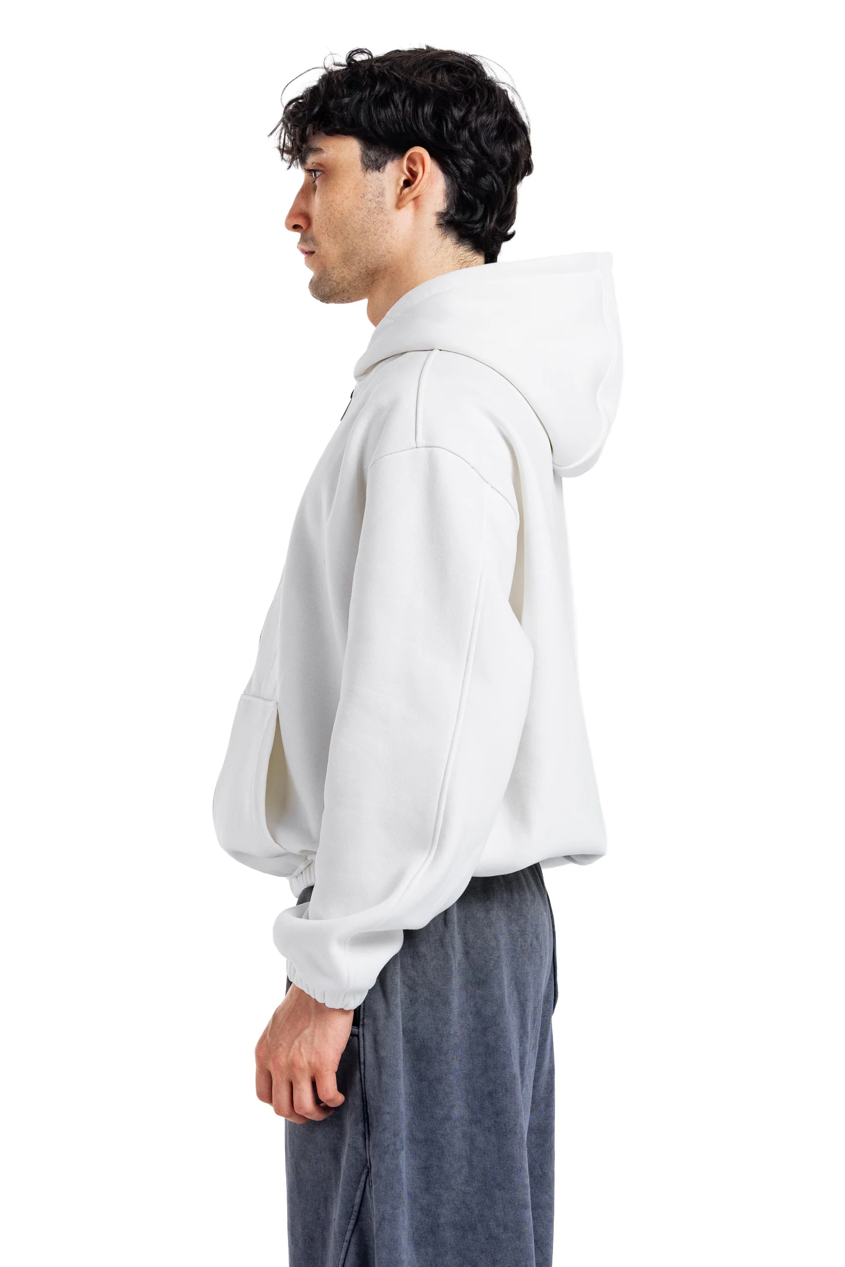 Initials Boxy Zip-Up Sweater - Image 10