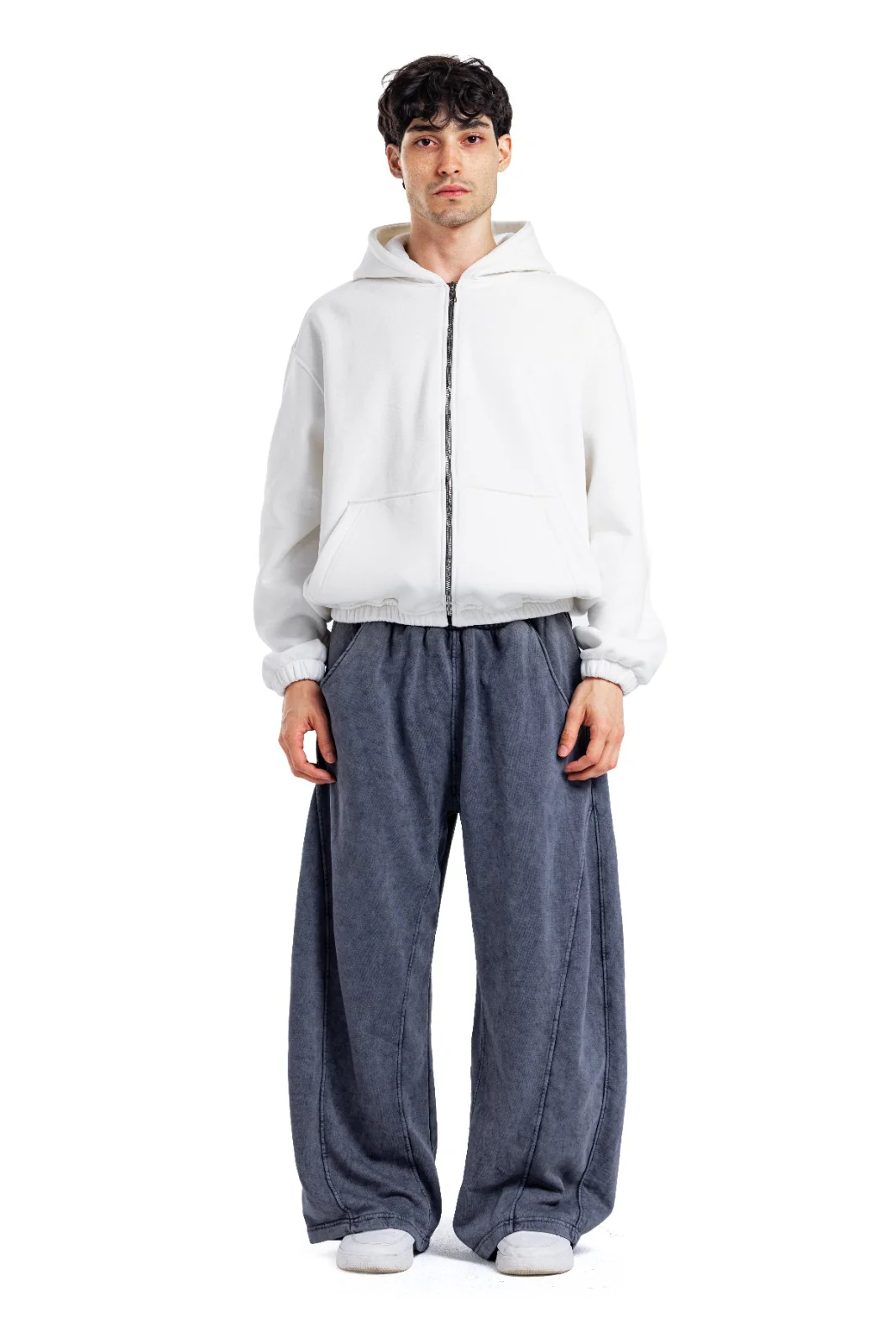 Initials Boxy Zip-Up Sweater - Image 12