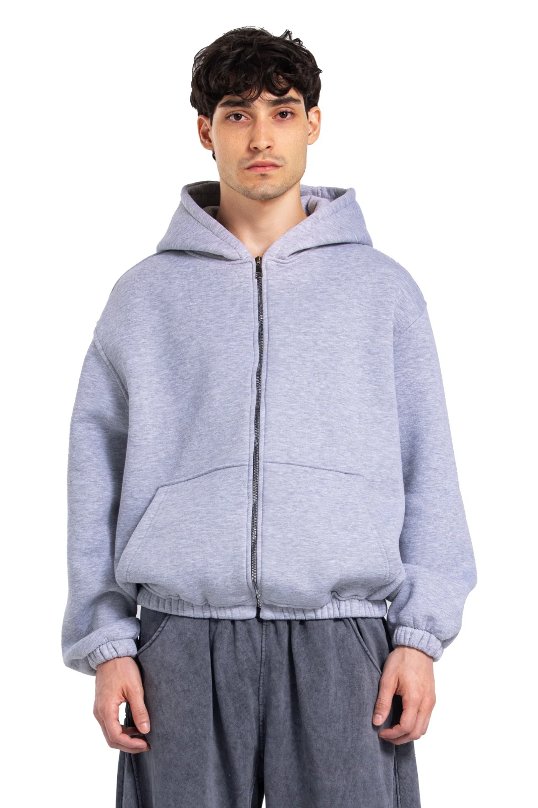 Initials Boxy Zip-Up Sweater - Image 17