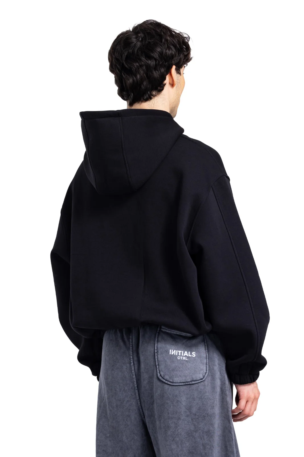 Initials Boxy Zip-Up Sweater - Image 3