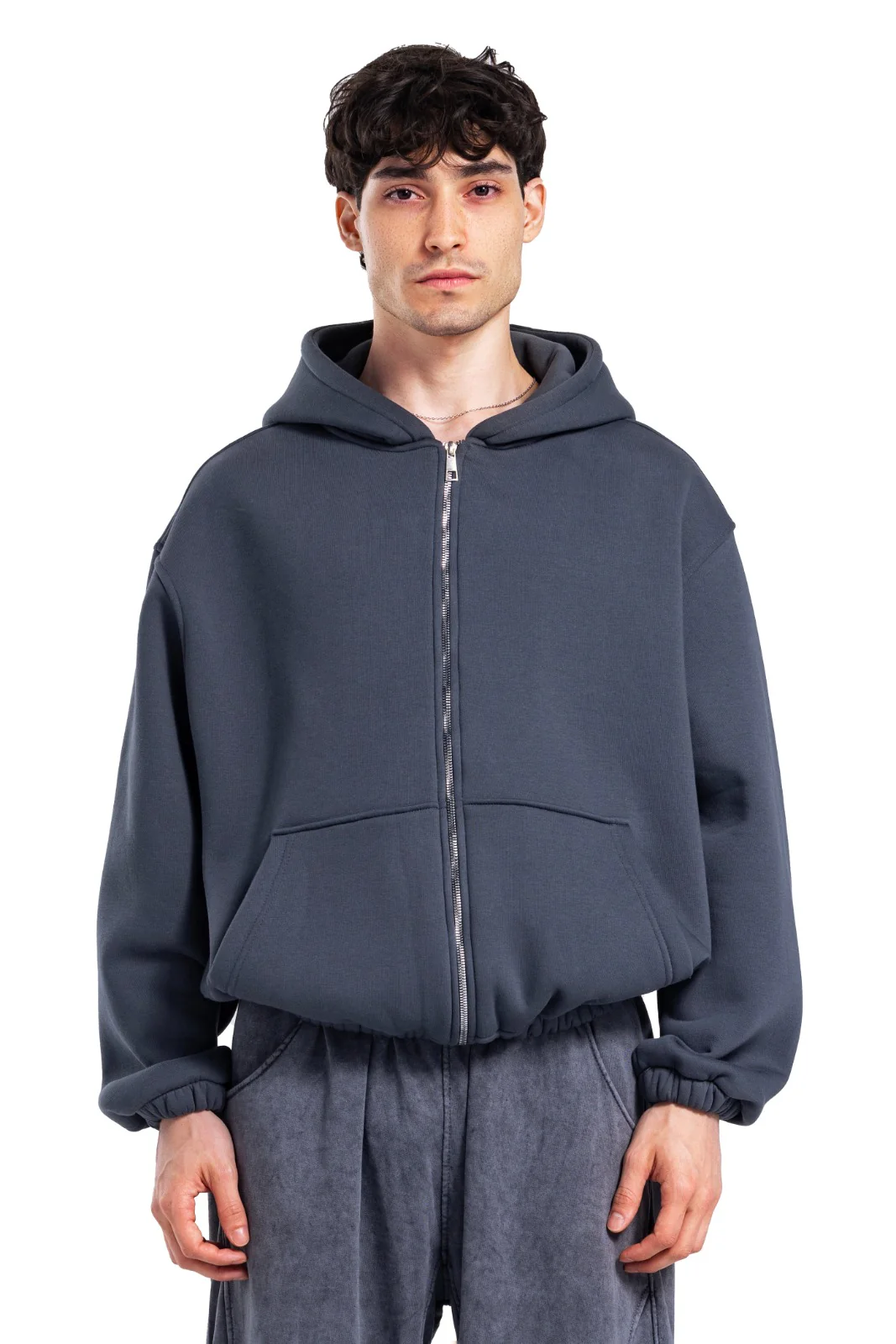 Initials Boxy Zip-Up Sweater - Image 32