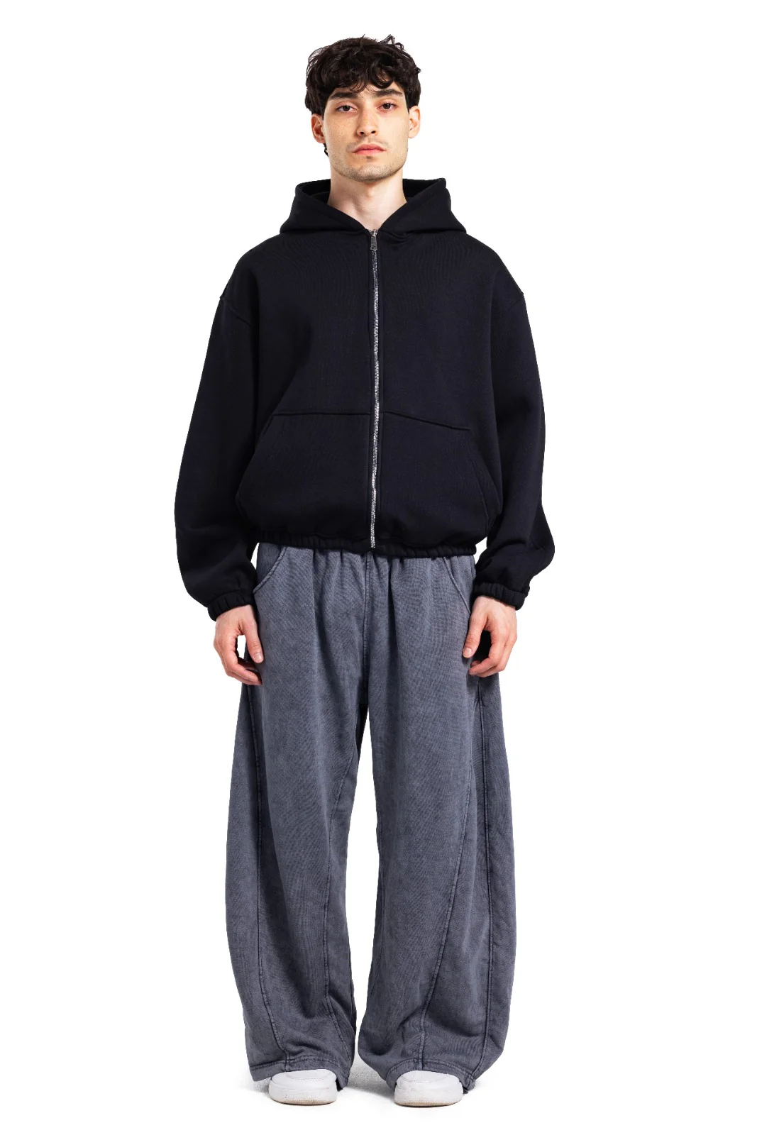 Initials Boxy Zip-Up Sweater - Image 4