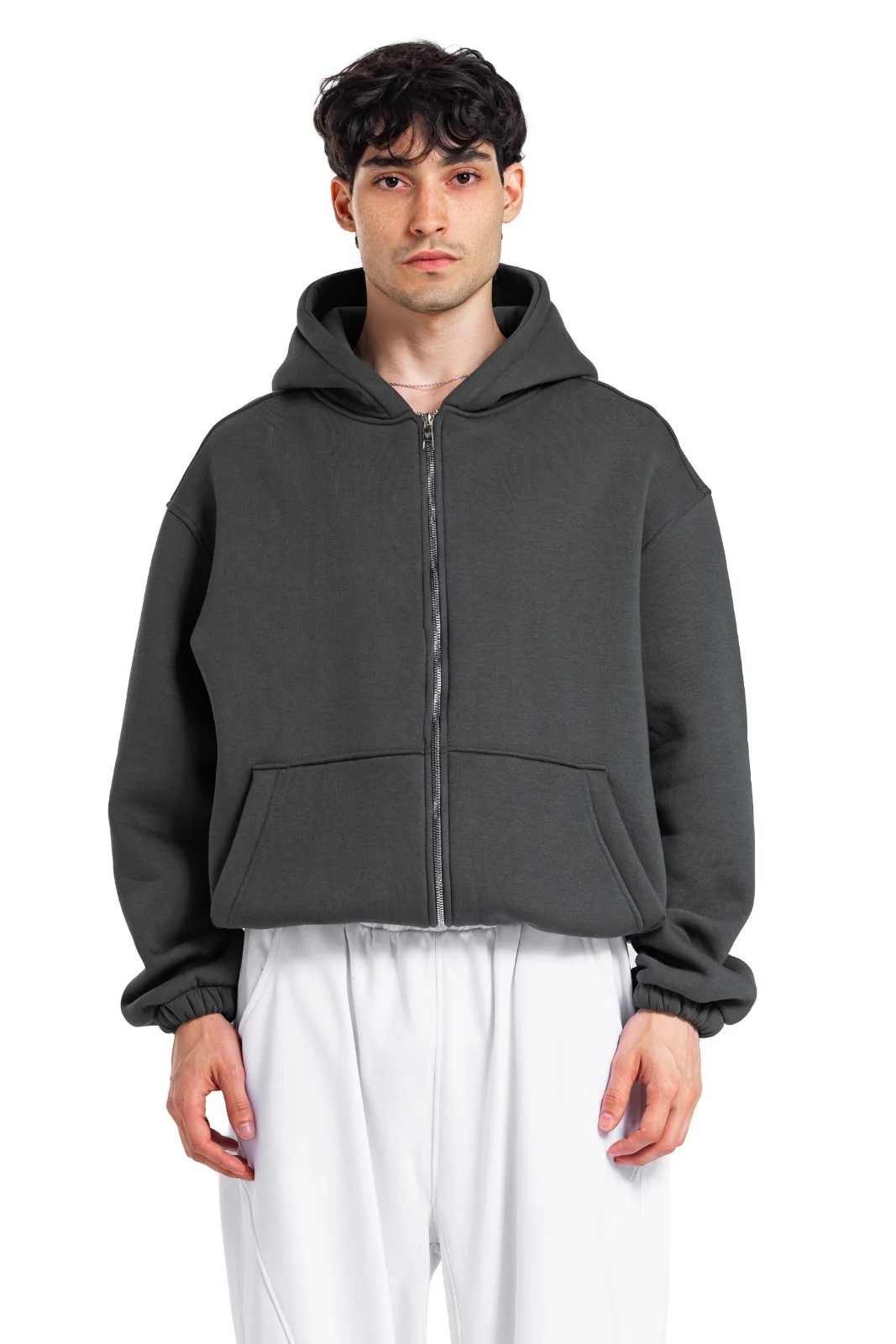 Initials Boxy Zip-Up Sweater - Image 40