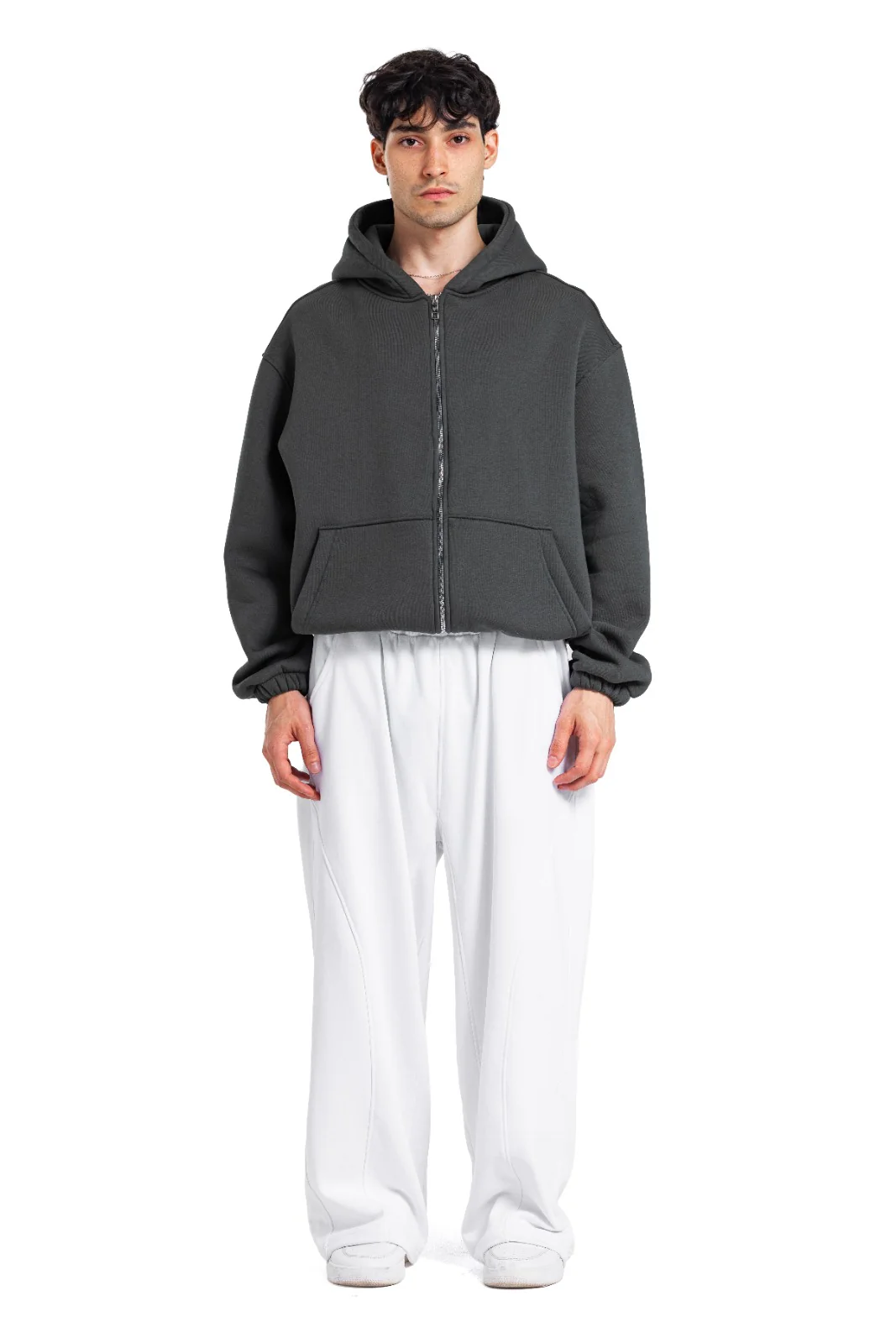 Initials Boxy Zip-Up Sweater - Image 43