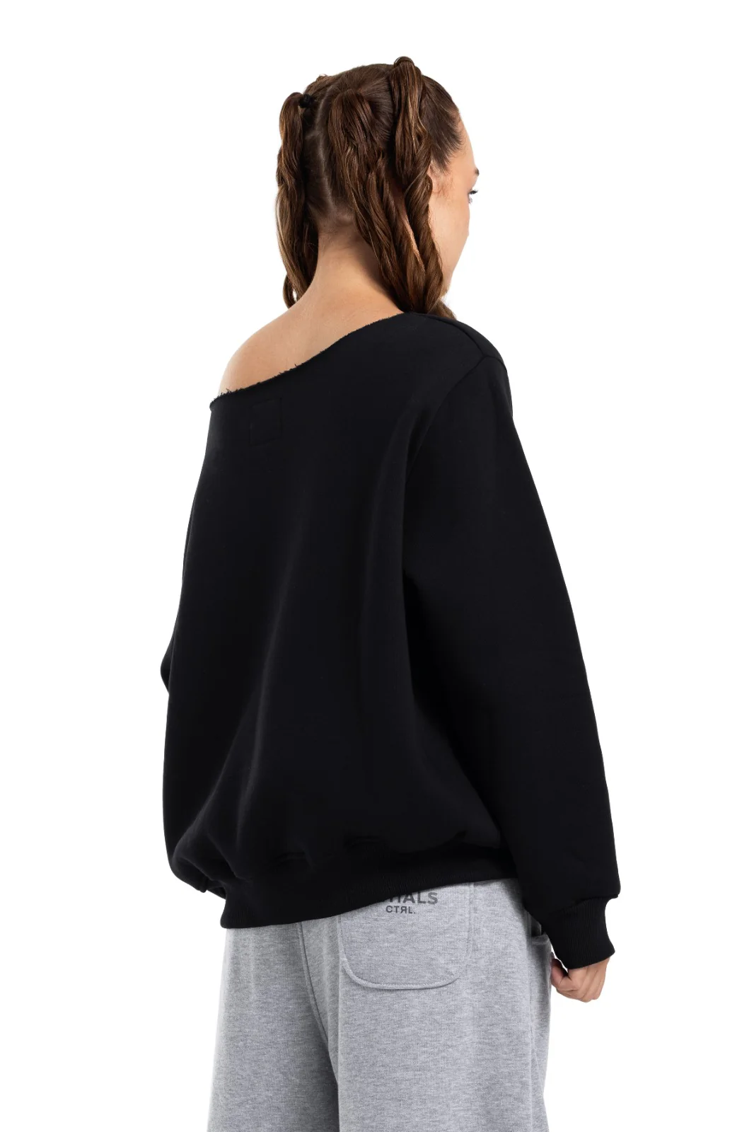 Initials Off-Shoulder Sweatshirt - Image 18