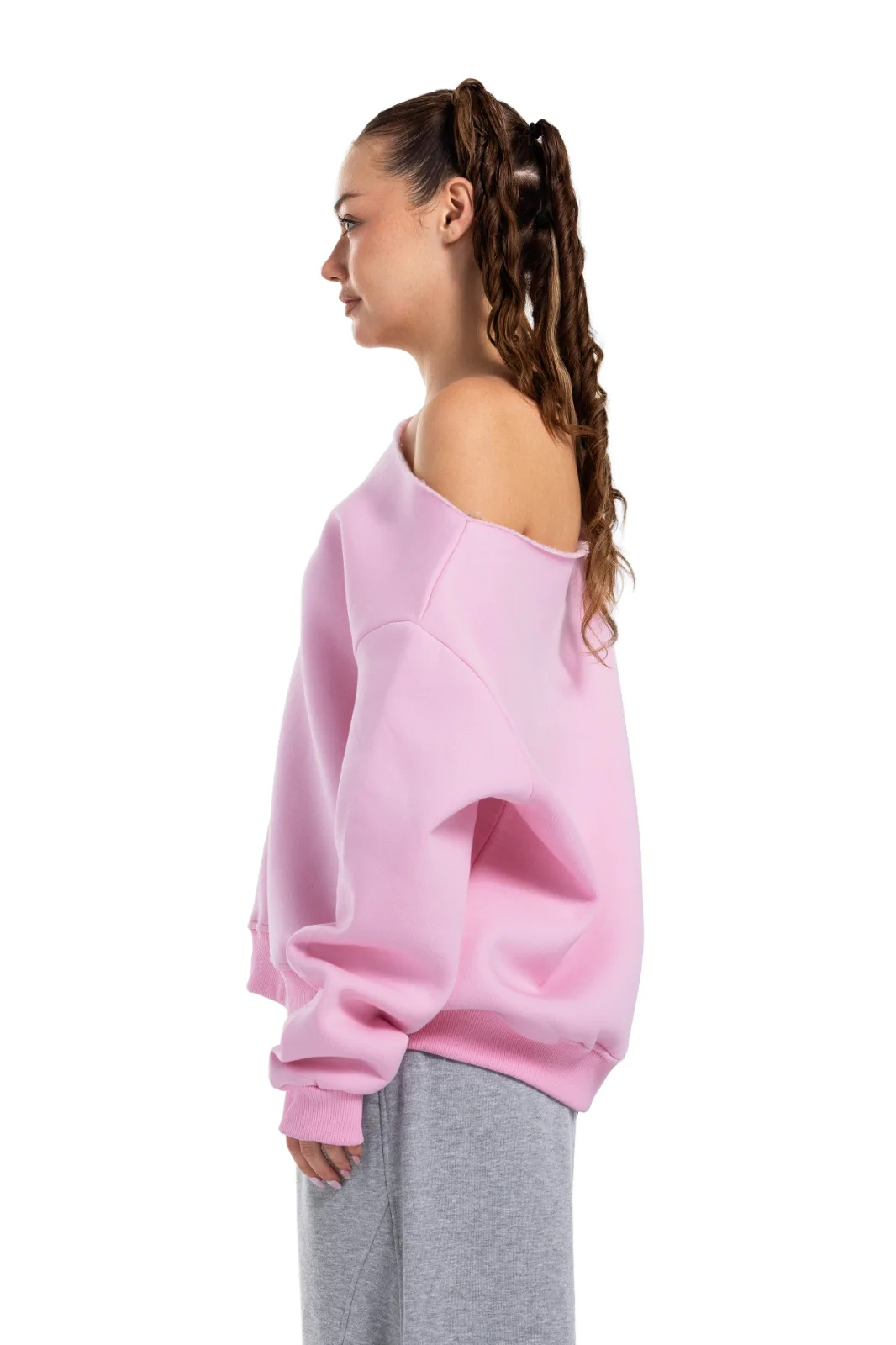 Initials Off-Shoulder Sweatshirt - Image 22