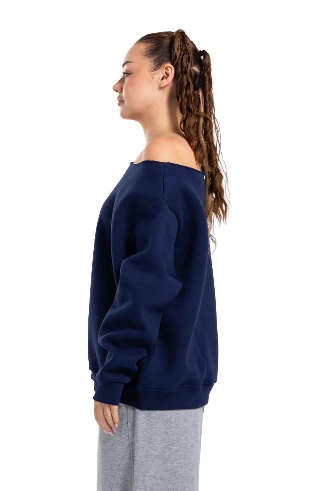 Initials Off-Shoulder Sweatshirt - Image 27